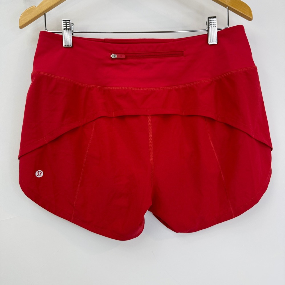 Lululemon Speed Up Low-Rise Lined Short Women 8 Red 2.5 Inch Inseam Running